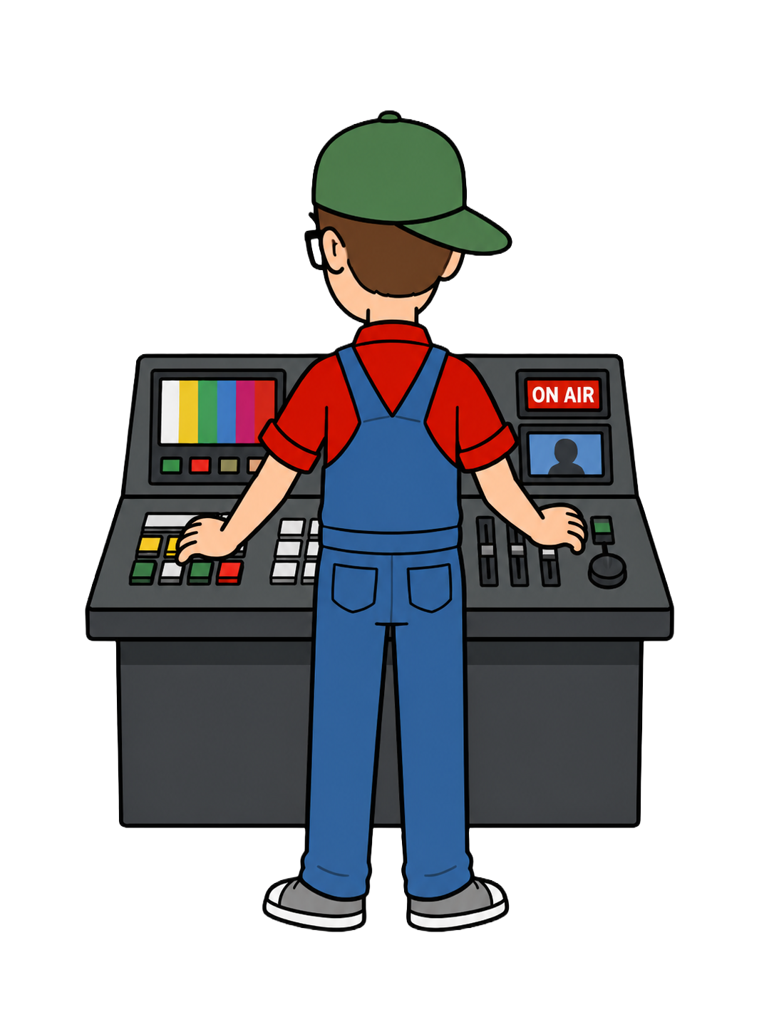Max Signal running the broadcast desk